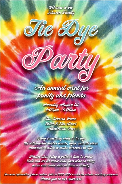 Tie Dye Poster Product Front