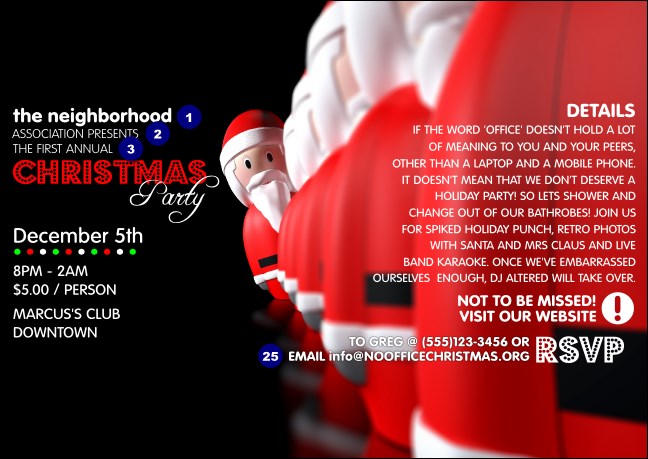 Santa Lineup Club Flyer Product Front