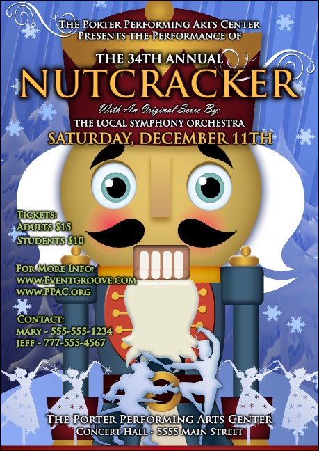 Nutcracker Ballet Club Flyer Product Front
