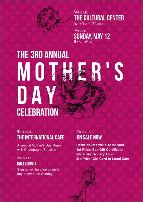 Stylish Rose Club Flyer Product Front