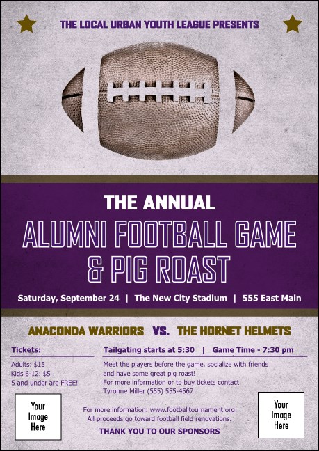Football Purple Club Flyer